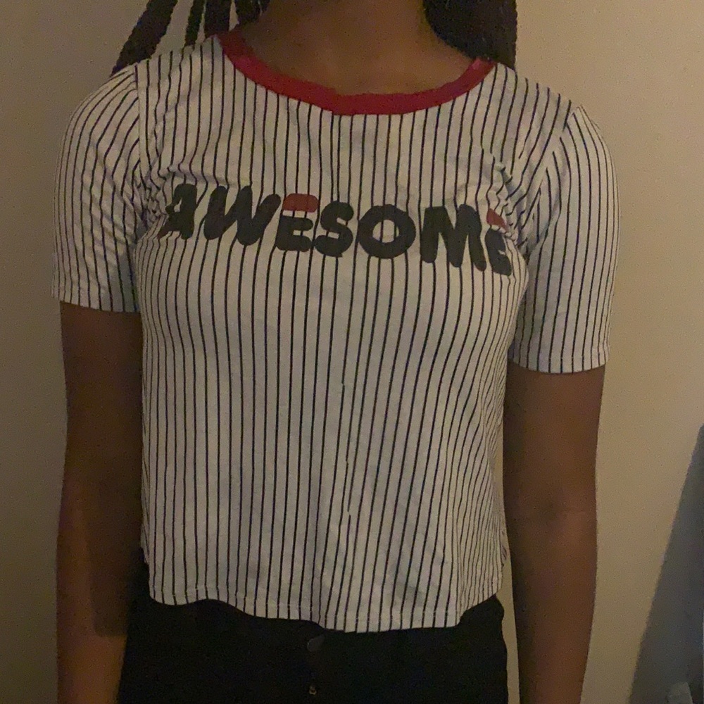 Striped crop top